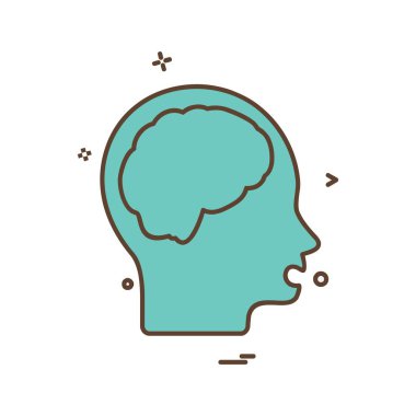 Beyin simge tasarlamak vektör