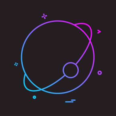 Atom küre simge vektör tasarımı