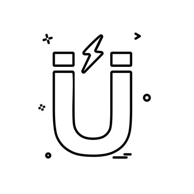 Magnet simge tasarım vektörü