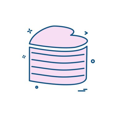 Kalp simgesi tasarım, Sevgililer günü için vektör çizim