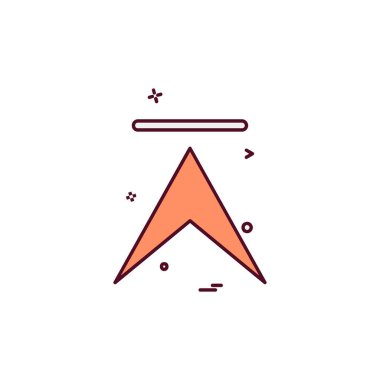 Yukarı ok simgesi tasarım vektörü