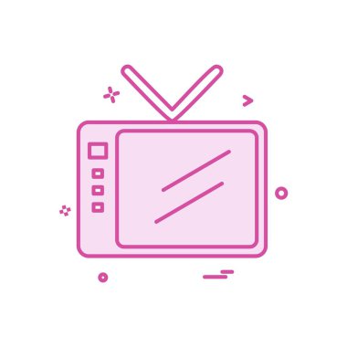 TV simgesi tasarım vektörü