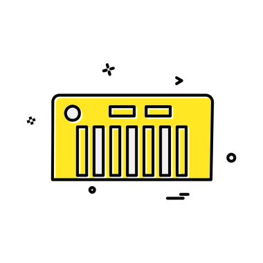 Piyano simge tasarlamak vektör