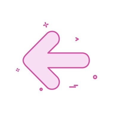 Sol ok simgesi tasarım vektörü