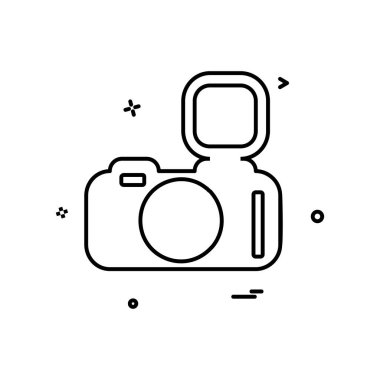 Kamera simgesi tasarım vektörü