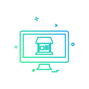 Bilgisayar simgesi tasarım vektörü