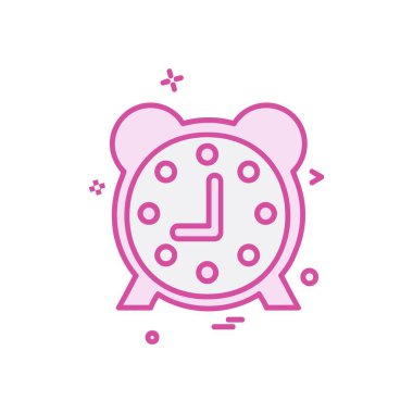 saat düz ikon vektör illüstrasyonu 