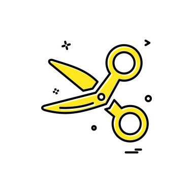 Makas simge tasarlamak vektör