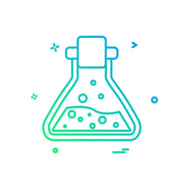 Şişesi simgesi tasarım, renkli vektör çizim