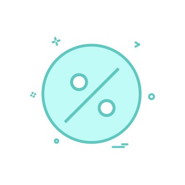 yüzde simge vektör tasarımı