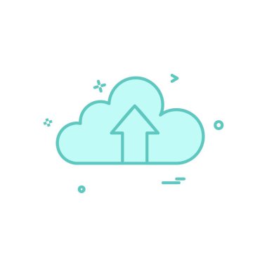 bulut oku simge vektör tasarımı