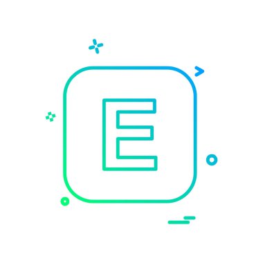 İngilizce alfabe simge tasarlamak vektör 