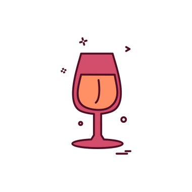 Sevgililer günü simgesi tasarım, renkli vektör çizim