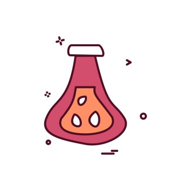 Şişesi simgesi tasarım, renkli vektör çizim