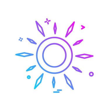 Güneş simgesi tasarım vektörü