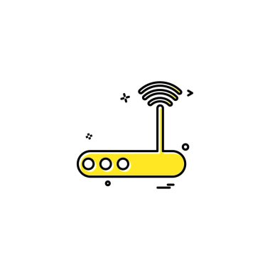 WiFi yönlendirici simge tasarlamak vektör 