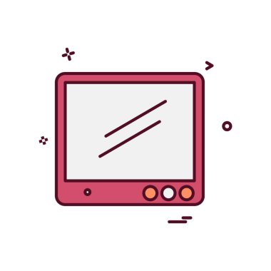 TV simgesi tasarım vektörü