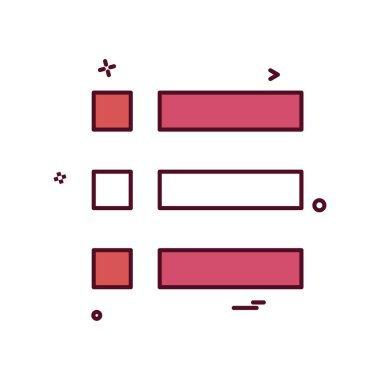 Kurşun liste veya menü seçenekleri simge vektör tasarımı