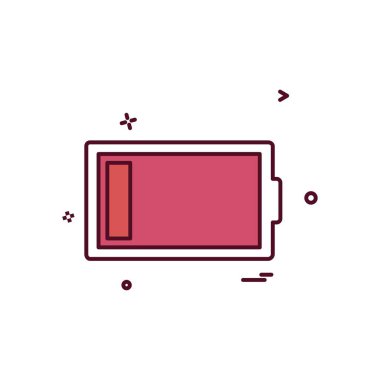 Batarya simgesi tasarım vektörü