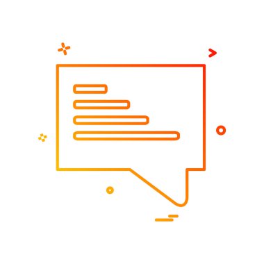 konuşan sohbet sms simge vektör tasarımı