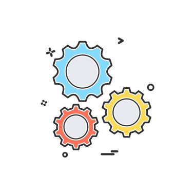 Ayar Dişli araçları simge vektör tasarımı