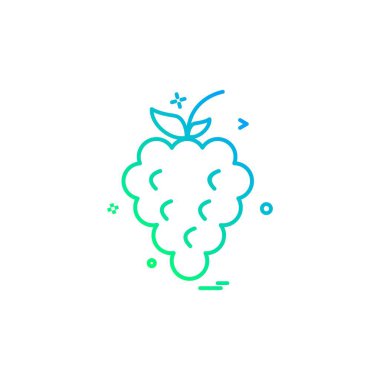 Meyve simgesi tasarım vektörü