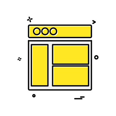 Web düzen simge tasarlamak vektör