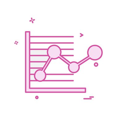 İş grafiği düz simge vektör çizim 