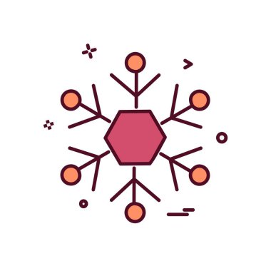 Beyaz arka plan üzerinde Snow flake simge vektör