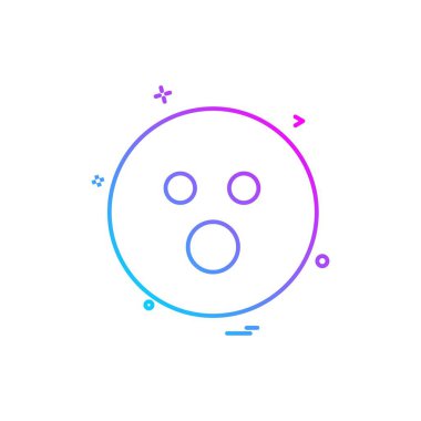 Emoji simgesi tasarım, renkli vektör çizim