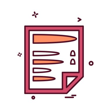 Belge simgesi tasarım vektörü 