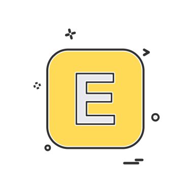 İngilizce alfabe simge tasarlamak vektör 