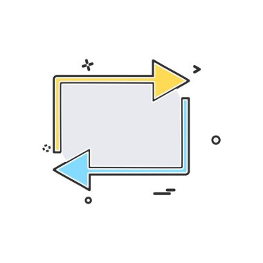 Beyaz arka plan üzerinde renkli medya simge vektör