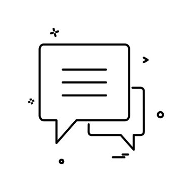 Sohbet simgesi tasarım vektörü