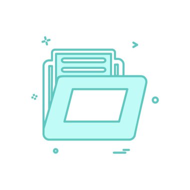 Klasör simgesi tasarım vektör illustr