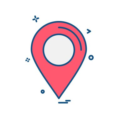 Gezinti simgesi tasarım, renkli vektör çizim