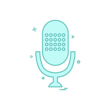 Mikrofon simgesi tasarım vektörü