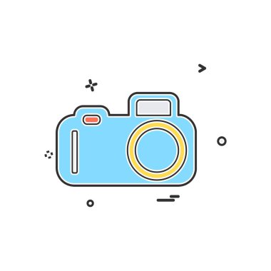 Kamera simgesi tasarım vektörü