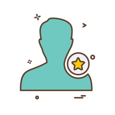 Avatar erkek simge tasarım vektörü