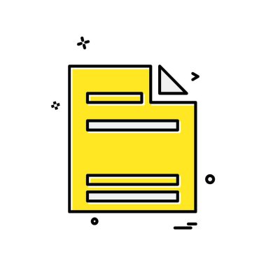 Dosya simgesi tasarım vektörü