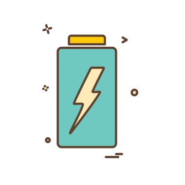 Batarya simgesi tasarım vektörü