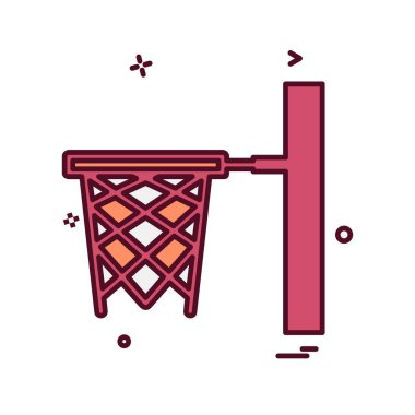 Basketbol simge tasarlamak vektör