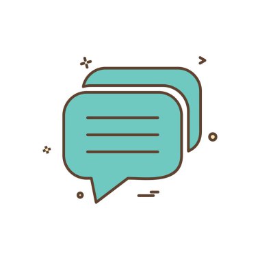 Sohbet simgesi tasarım vektörü