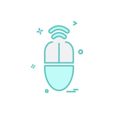 Bilgisayar fare düz simge vektör çizim 