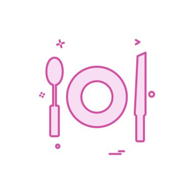 Gıda simgesi tasarım vektörü