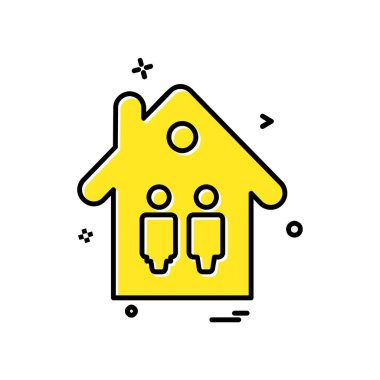 Ev simgesi tasarım vektörü