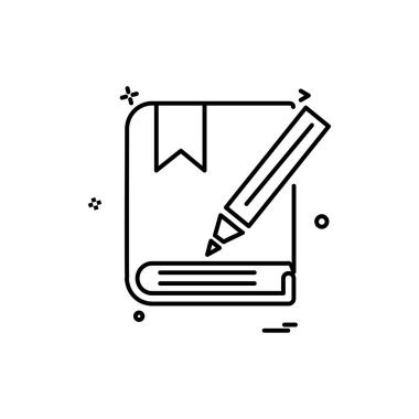 kitap simgesi tasarımı vektör çizimi