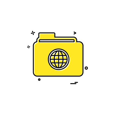 Klasör simge tasarlamak vektör 