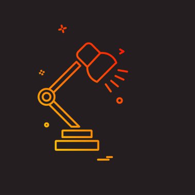 Masa lambası simge tasarlamak vektör 