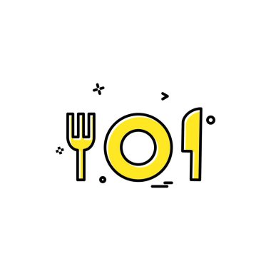 Gıda simgesi tasarım vektörü